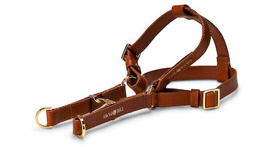 Vivienne Italian Leather Dog Harness